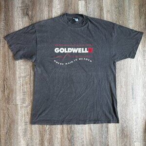 Vintage Goldwell Where Hair is Headed T-Shirt Faded Black X Large